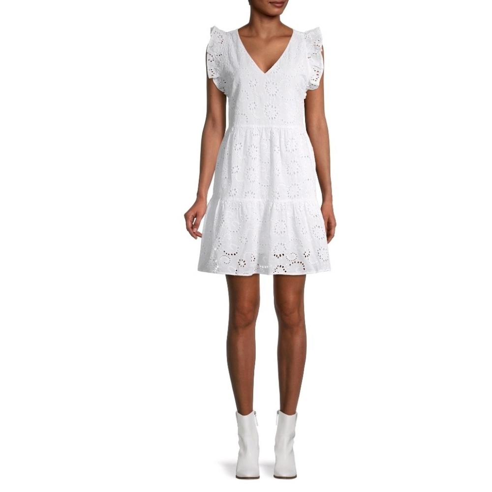 XL New Time and Tru Women's Flutter Sleeve Dress